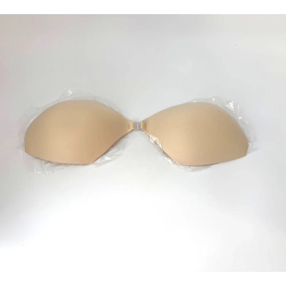 BOOMBA Demi Sticky‎ Bra Sand Size D Strapless Adhesive Silicone NEW open box